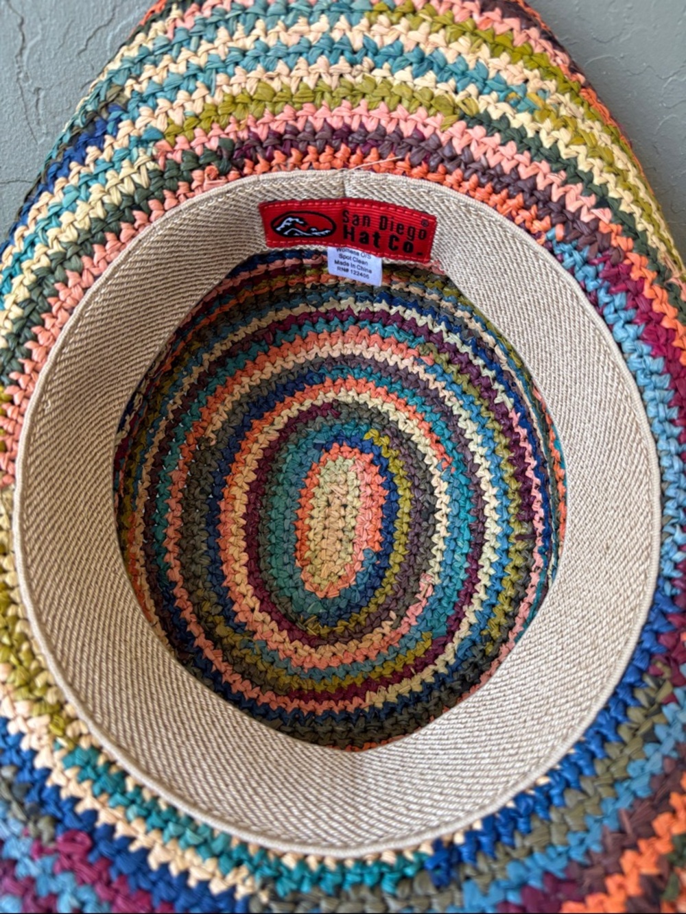 Multicolor Straw Sun Hat Size OS - Picture 7 of 7